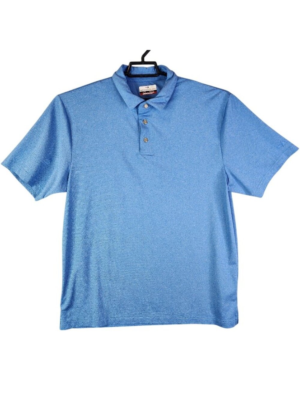 Mens Grand Slam Blue Performance Golf Polo Shirt Short Sleeve 360 Motion Flow L